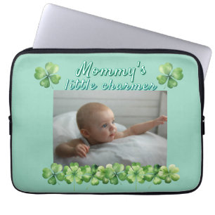 Housse Pour Ordinateur Portable Le petit charmeur de maman verte