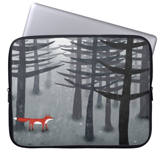 Housse Pour Ordinateur Portable Le renard et la forêt (Devant)