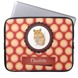 Housse Pour Ordinateur Portable Le rouge ajoutent votre hamster nommé