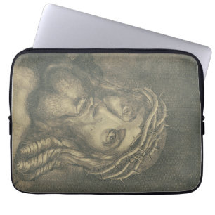 Housse Pour Ordinateur Portable Le Saint Visage de Jésus en Art Monochrome