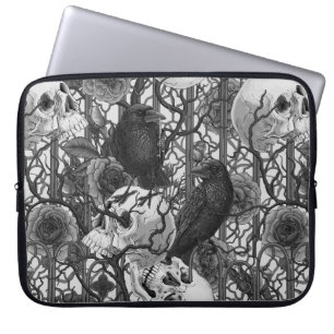 Housse Pour Ordinateur Portable Le secret de Raven. Illustration gothique sombre e