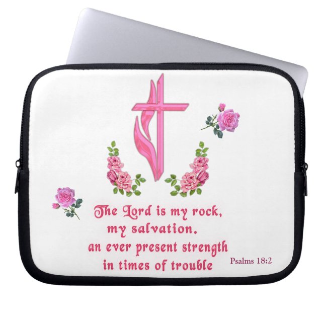 Housse Pour Ordinateur Portable Le Seigneur est mon rocher (Devant)