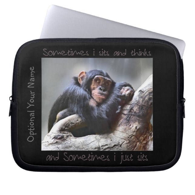Housse Pour Ordinateur Portable Le singe se repose (Devant)
