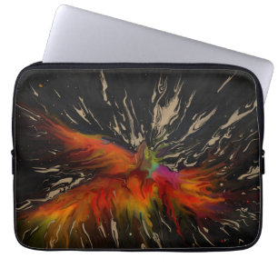 Housse Pour Ordinateur Portable Le Vol du Phénix – Renaissance Abstraite Ardente