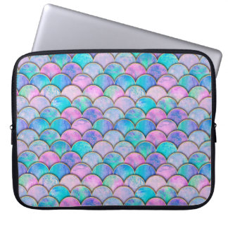 Housse Pour Ordinateur Portable L'échelle de poisson de sirène vague motif japonai
