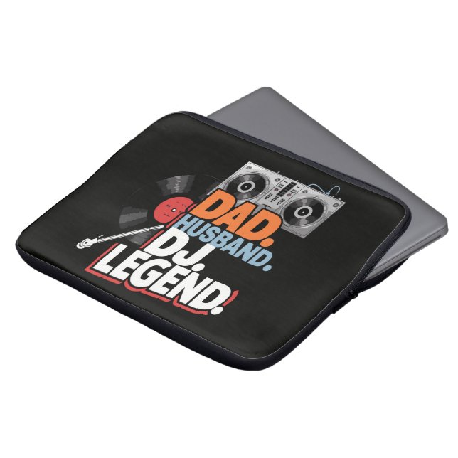 Housse Pour Ordinateur Portable Légende de DJ Papa Marié (Devant haut)