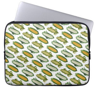 Housse Pour Ordinateur Portable Légumes sains de nourriture vintage, maïs frais su
