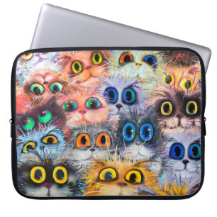 Housse Pour Ordinateur Portable L'ensemble de portraits de chats, portrait, animal