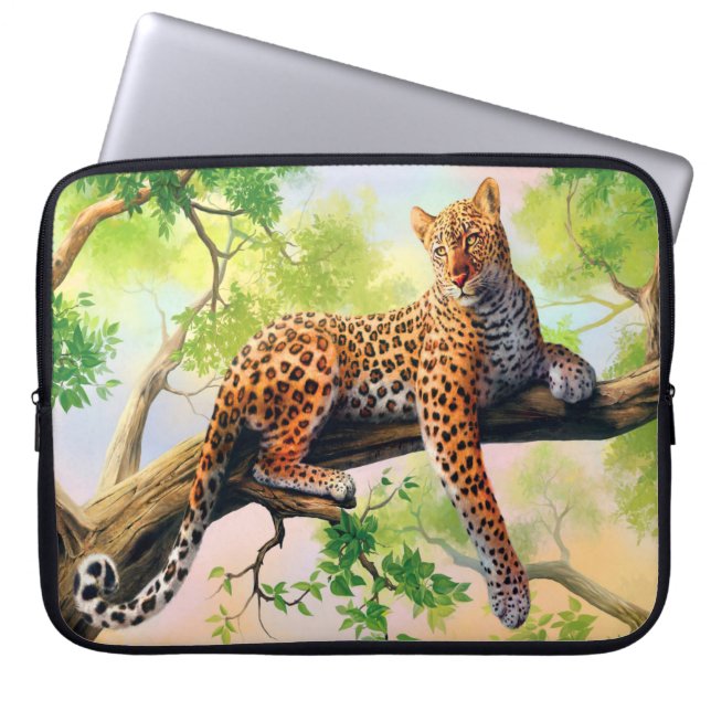 Housse Pour Ordinateur Portable Leopard (Devant)