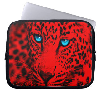 Housse Pour Ordinateur Portable Leopard de Corey Tiger 80s (rouge)