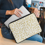 Housse Pour Ordinateur Portable Leopard d'or, Parties scintillant d'or, Empreinte<br><div class="desc">Elégant,  élégant et sophistiqué motif léopard couleur or. Un cadeau moderne et branché,  parfait pour l'amant poster de animal de votre vie.</div>
