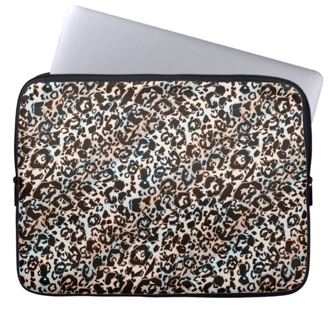 Housse Pour Ordinateur Portable léopard, tendance, tacheté, marron, beige, peau, (Devant)