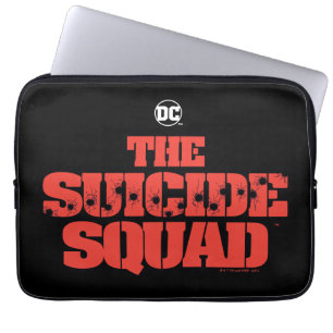Housse Pour Ordinateur Portable L'équipe du suicide Logo rouge et noir