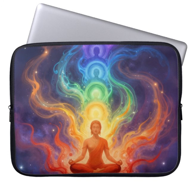 Housse Pour Ordinateur Portable Les 7 Chakras (Devant)
