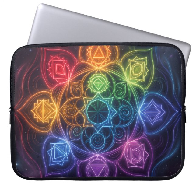 Housse Pour Ordinateur Portable Les 7 Chakras´3 (Devant)
