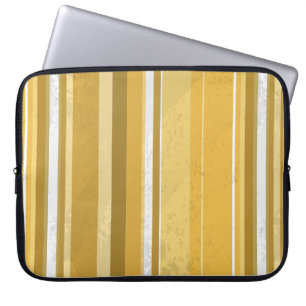 Housse Pour Ordinateur Portable les années 70 rayures jaune
