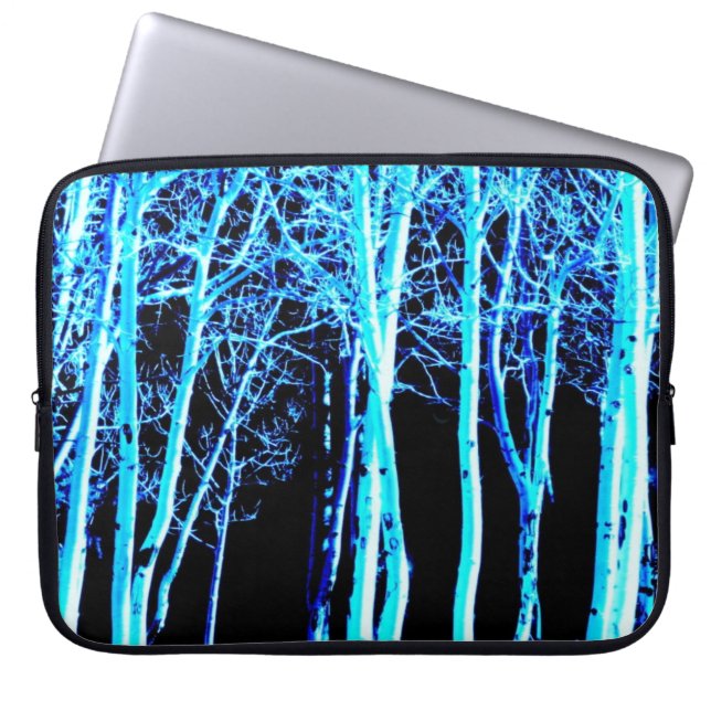Housse Pour Ordinateur Portable Les arbres d'Aspen la nuit (Devant)
