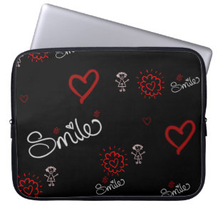 Housse Pour Ordinateur Portable Les battements de coeur et le bonheur