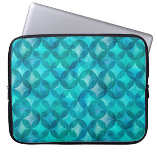Housse Pour Ordinateur Portable Les cercles Abstraits se chevauchent motif sans fa