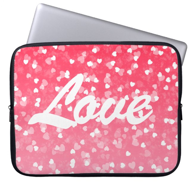 Housse Pour Ordinateur Portable Les Coeurs et l'Amour de Valentine (Devant)