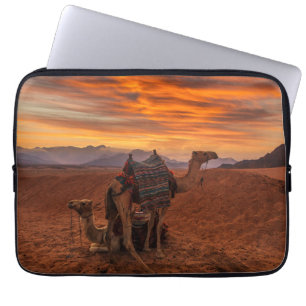 Housse Pour Ordinateur Portable Les déserts Bactrial Camel Egypte dune de sable