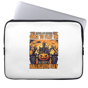 Housse Pour Ordinateur Portable Les fantômes Halloween Diables Venez Jouer Octobre
