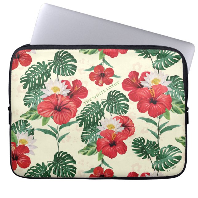 Housse Pour Ordinateur Portable Les fleurs tropicales du Lotus Blanc (Devant)