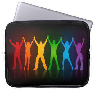 Housse Pour Ordinateur Portable Les gens du groupe de SlipperyJoe se tenant la mai