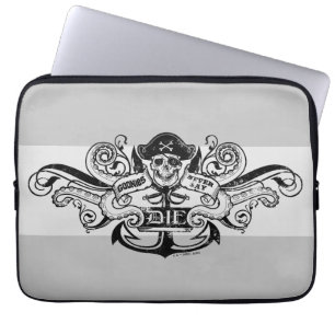 Housse Pour Ordinateur Portable Les Goonies "Never Say Die" Pirate Ancre Badge