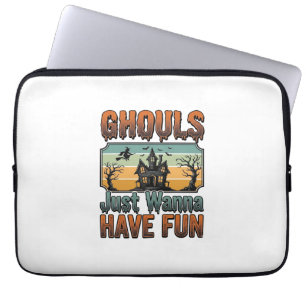 Housse Pour Ordinateur Portable Les goules veulent juste s'amuser Halloween vintag
