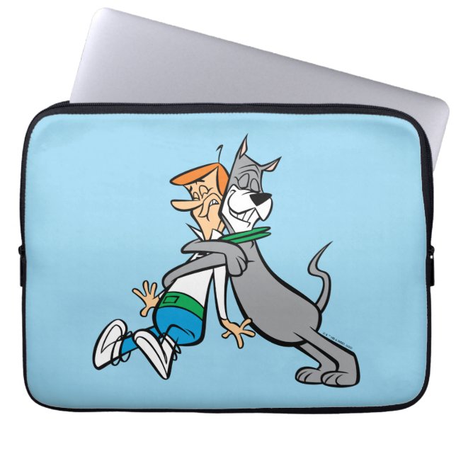 Housse Pour Ordinateur Portable Les Jetsons | George & Astro Hug (Devant)
