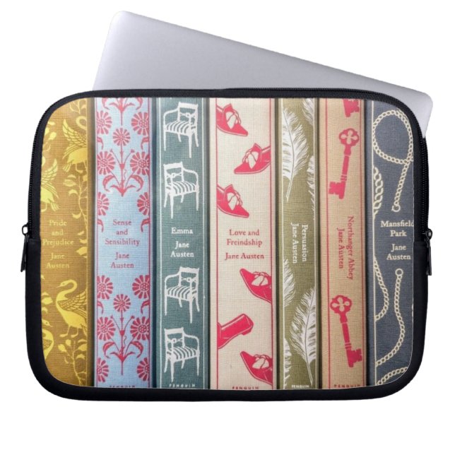 Housse Pour Ordinateur Portable Les livres de Jane Austen (Devant)