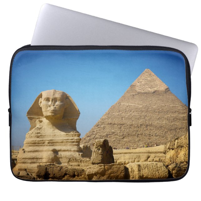 Housse Pour Ordinateur Portable Les monuments | Sphinx & Pyramide d'Egypte (Devant)
