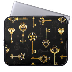 Housse Pour Ordinateur Portable Les Patters de Seamless avec Golden Keys
