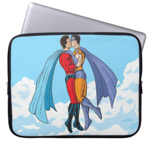 Housse Pour Ordinateur Portable Les personnages de Slipperyjoe's deux super-héros