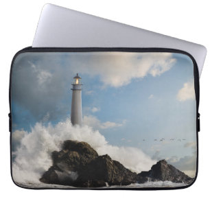 Housse Pour Ordinateur Portable Les phares Phare Avec Vagues De Crise