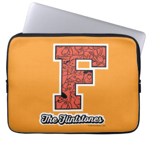 Housse Pour Ordinateur Portable Les Pierrafeu Monogramme de style collégial