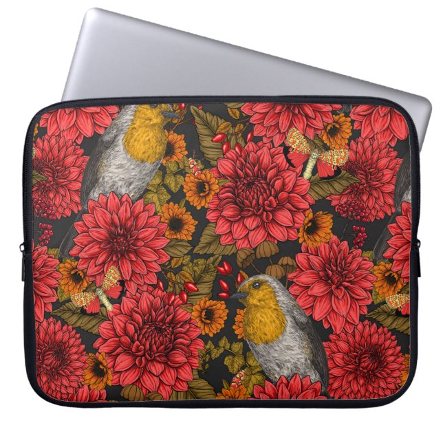 Housse Pour Ordinateur Portable Les Robins de l'auccle garden (Devant)