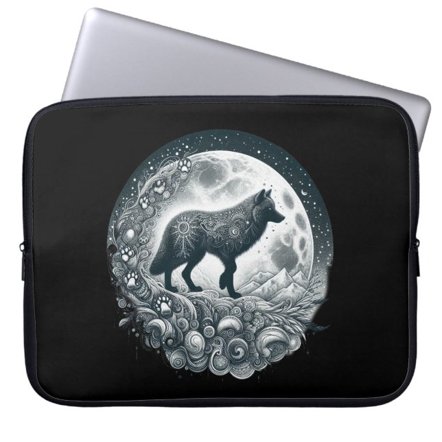 Housse Pour Ordinateur Portable Les traces de loups solitaires (Devant)