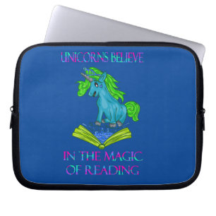 Housse Pour Ordinateur Portable Les Unicornes Croient En La Manche De Livre Magiqu