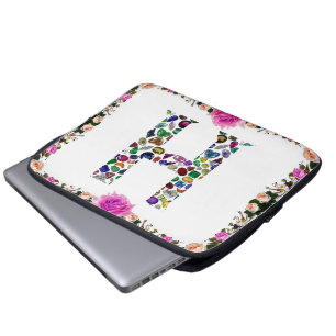 Housse Pour Ordinateur Portable Lettre H Monogramme