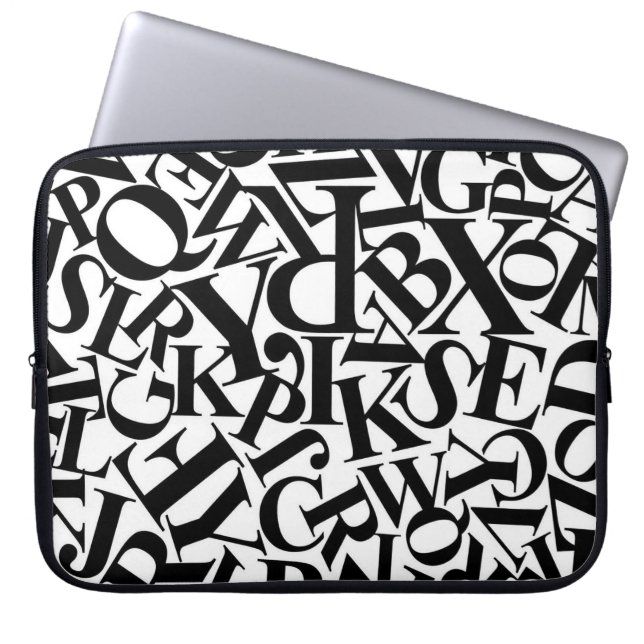 Housse Pour Ordinateur Portable Lettres alphabétiques (Devant)