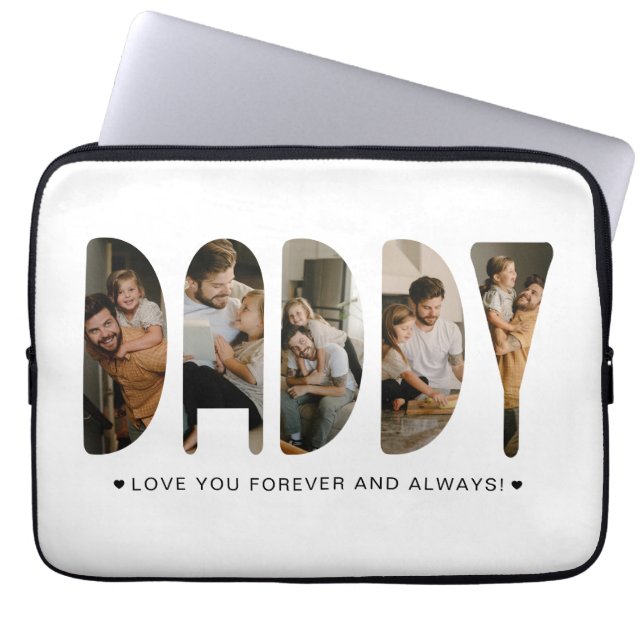 Housse Pour Ordinateur Portable Lettres de photo de PAPA (Devant)