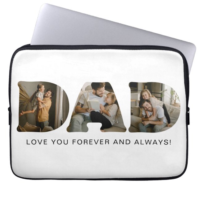 Housse Pour Ordinateur Portable Lettres de photo de papa (Devant)