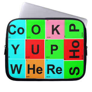 Housse Pour Ordinateur Portable Lettres d'éléments périodiques