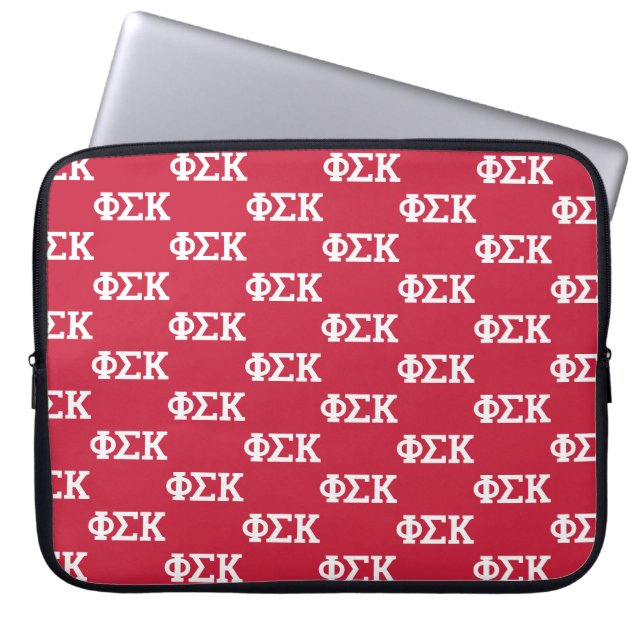 Housse Pour Ordinateur Portable Lettres Phi Sigma Kappa (Devant)