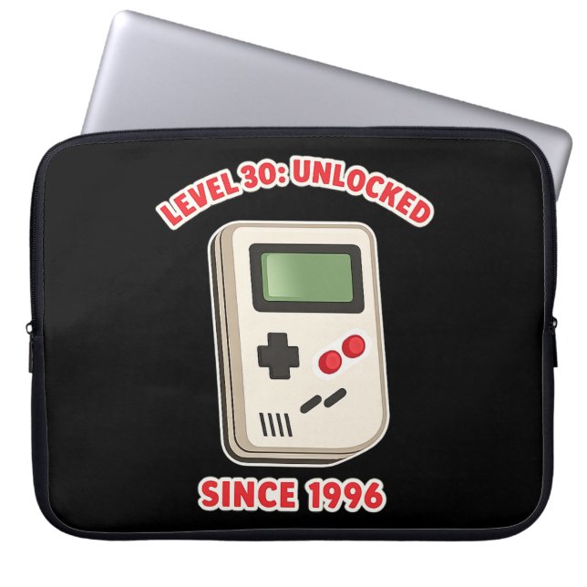 Housse Pour Ordinateur Portable Level 30 Unlocked Since 1996 (Devant)