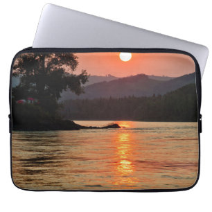 Housse Pour Ordinateur Portable Lever de soleil étonnant sur la rivière Katun Phot