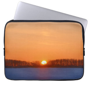 Housse Pour Ordinateur Portable Lever de soleil sur la prairie Manitoba, Canada
