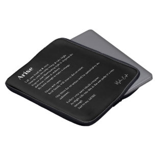 Housse Pour Ordinateur Portable Lever poème poème poésie noir blanc